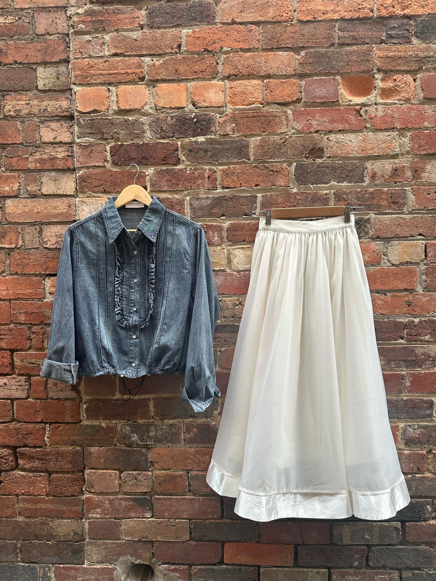 Cropped Denim Shirt