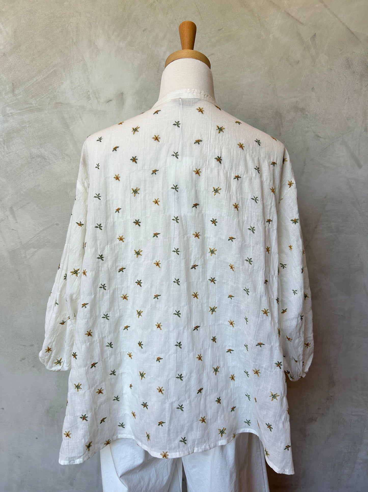 3RD RESTOCK | Embroidered Japanese Cotton Blouse - White