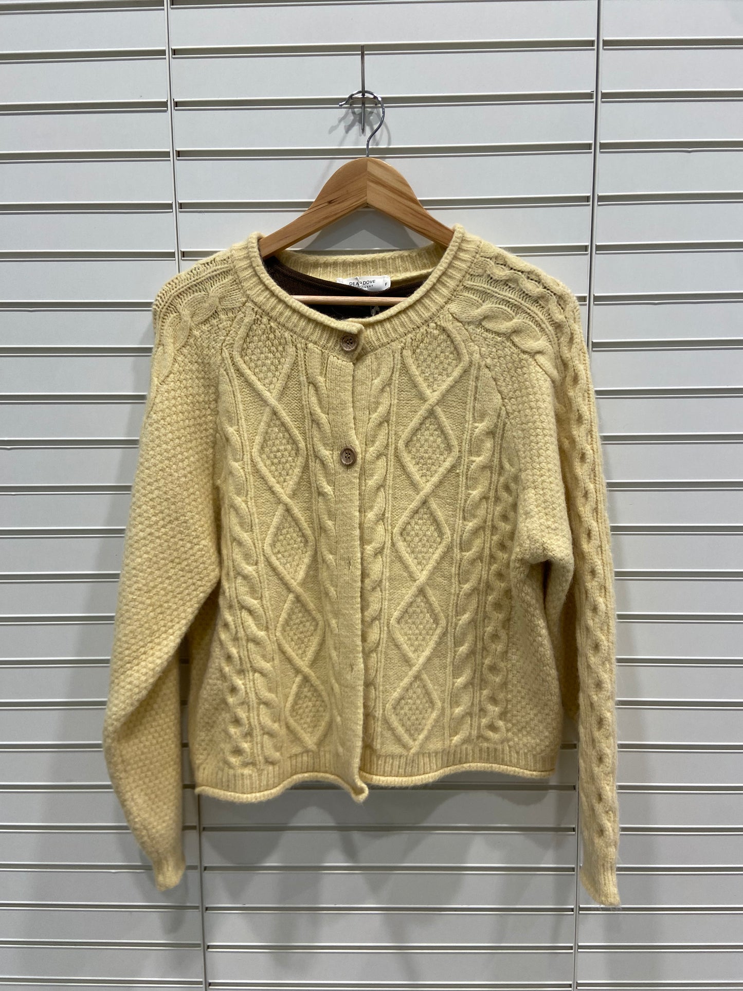 Chunky Wool Cable Knit Cardigan