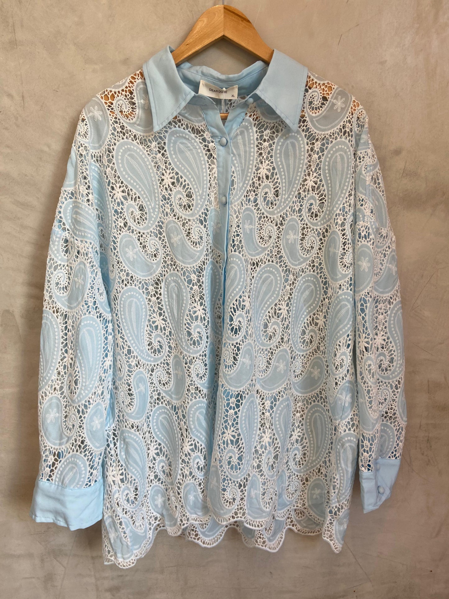 Light Blue Premium Embroidered Shirt