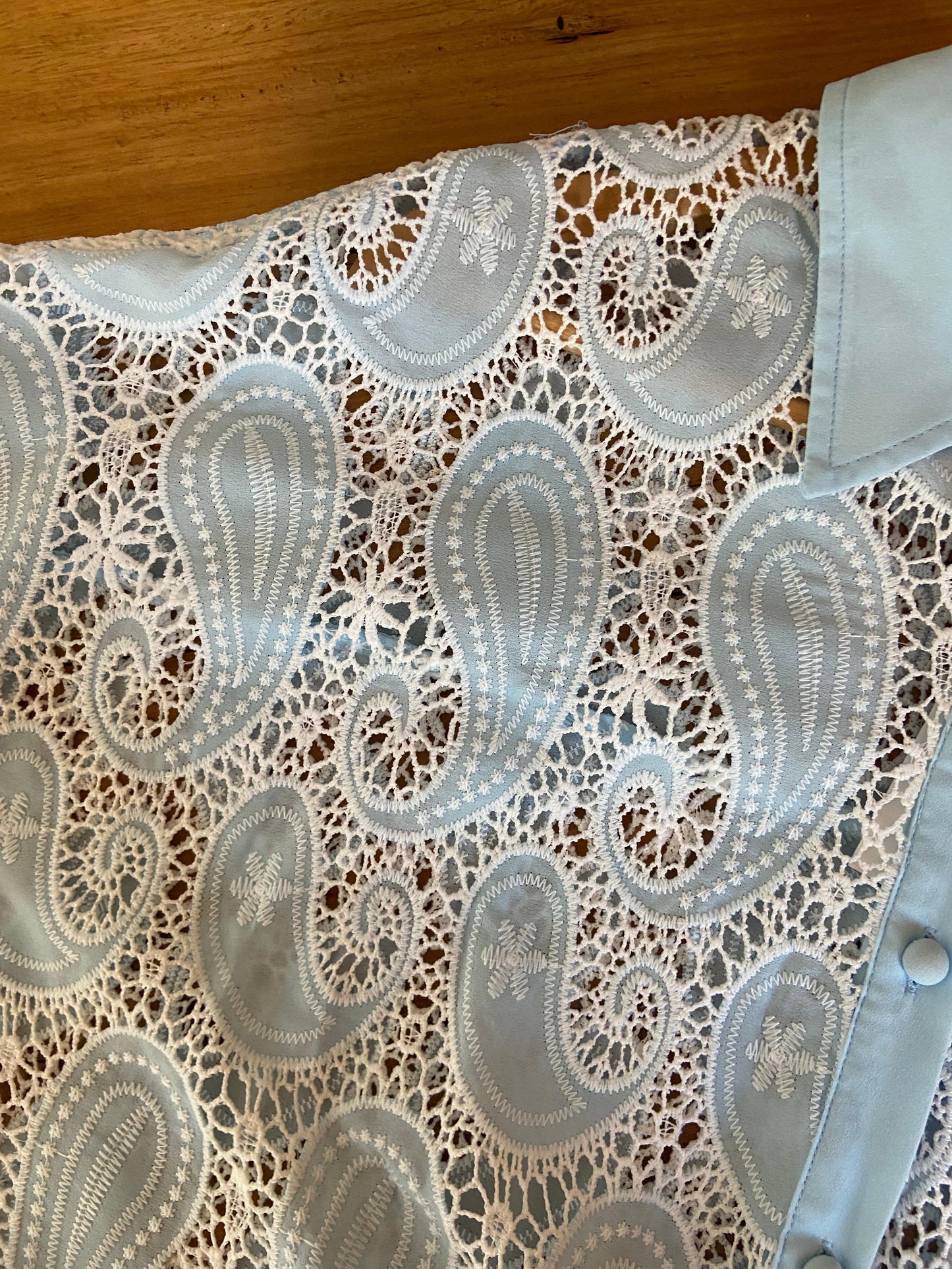 Light Blue Premium Embroidered Shirt