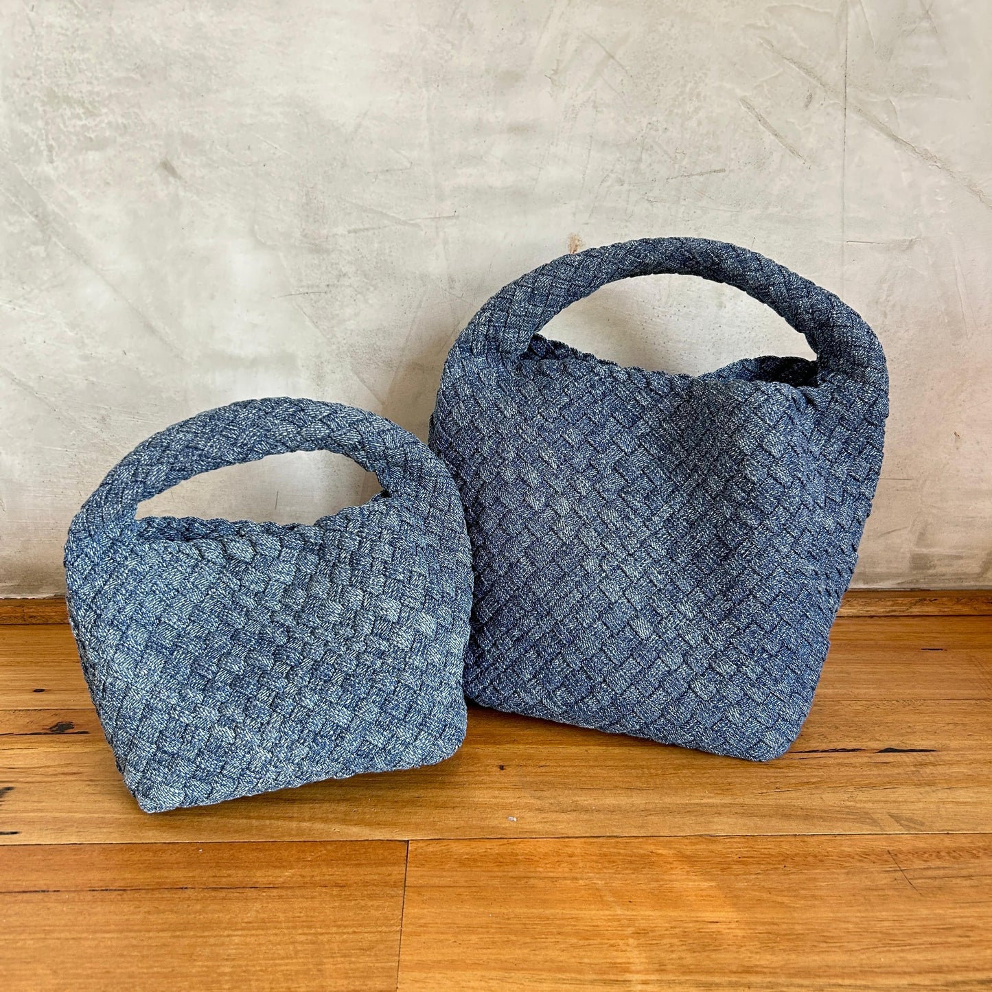 Premium Denim Hand Woven Bag