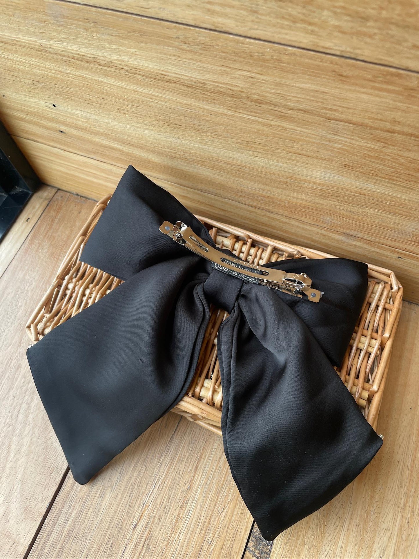 Satin Diamanté Bow Clip