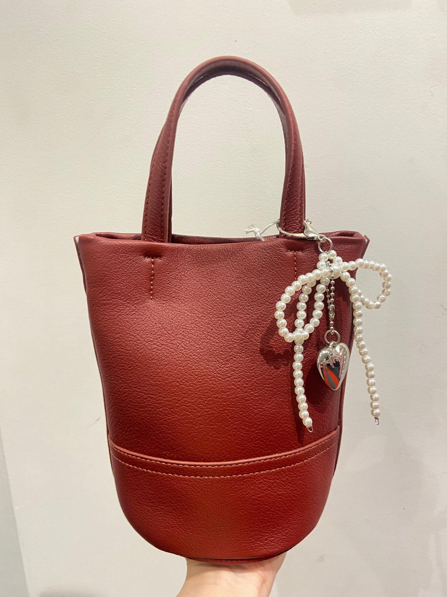 Pearl Heart Bow Bag