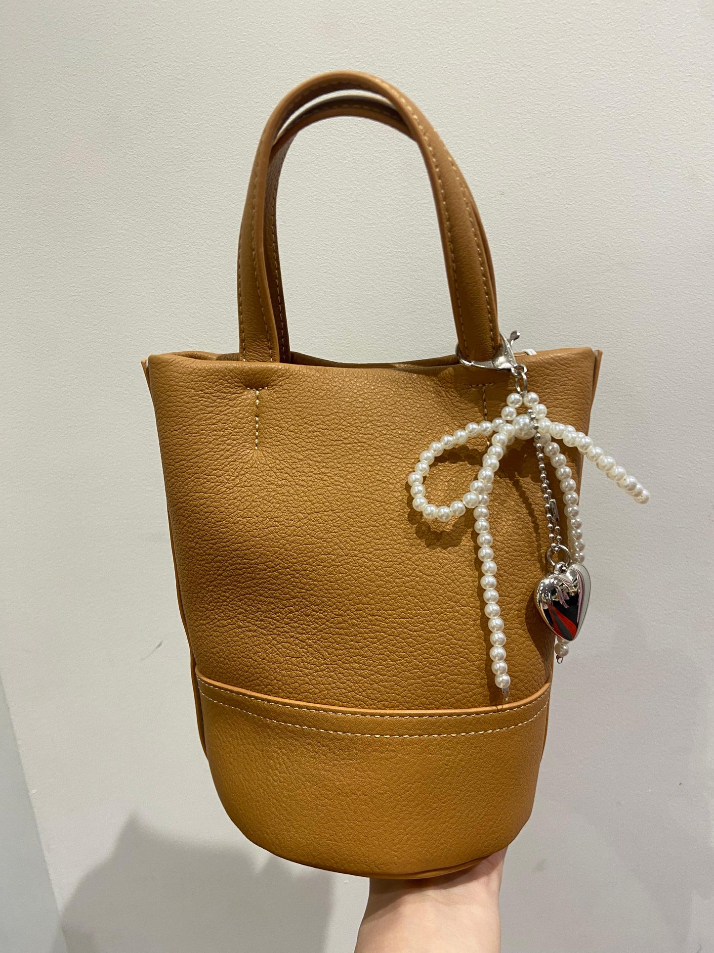 Pearl Heart Bow Bag