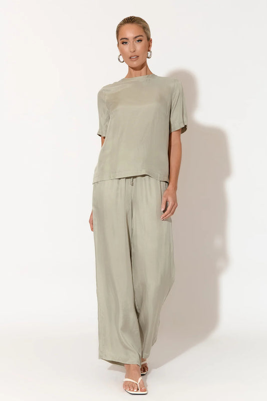 Arden Cupro Top (Sage Green)