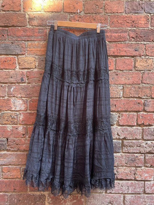 Black Lace Maxi Skirt