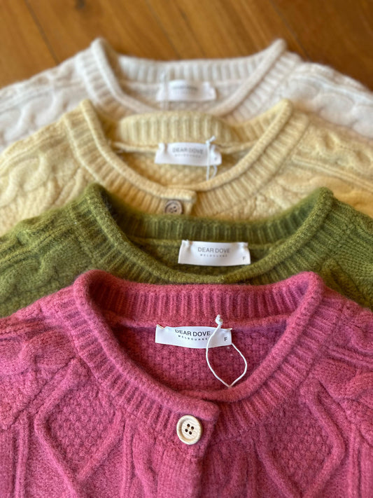 Chunky Wool Cable Knit Cardigan