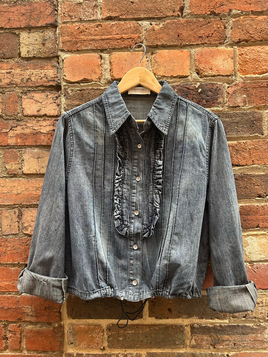 Cropped Denim Shirt