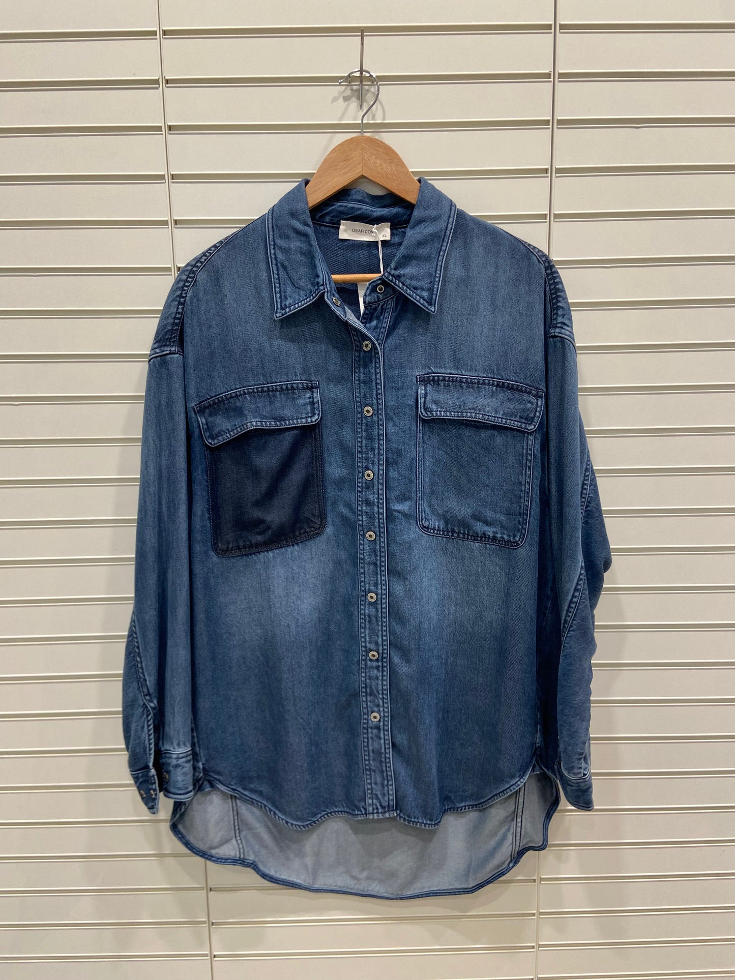 Allie Dark Wash Denim Shirt Jacket