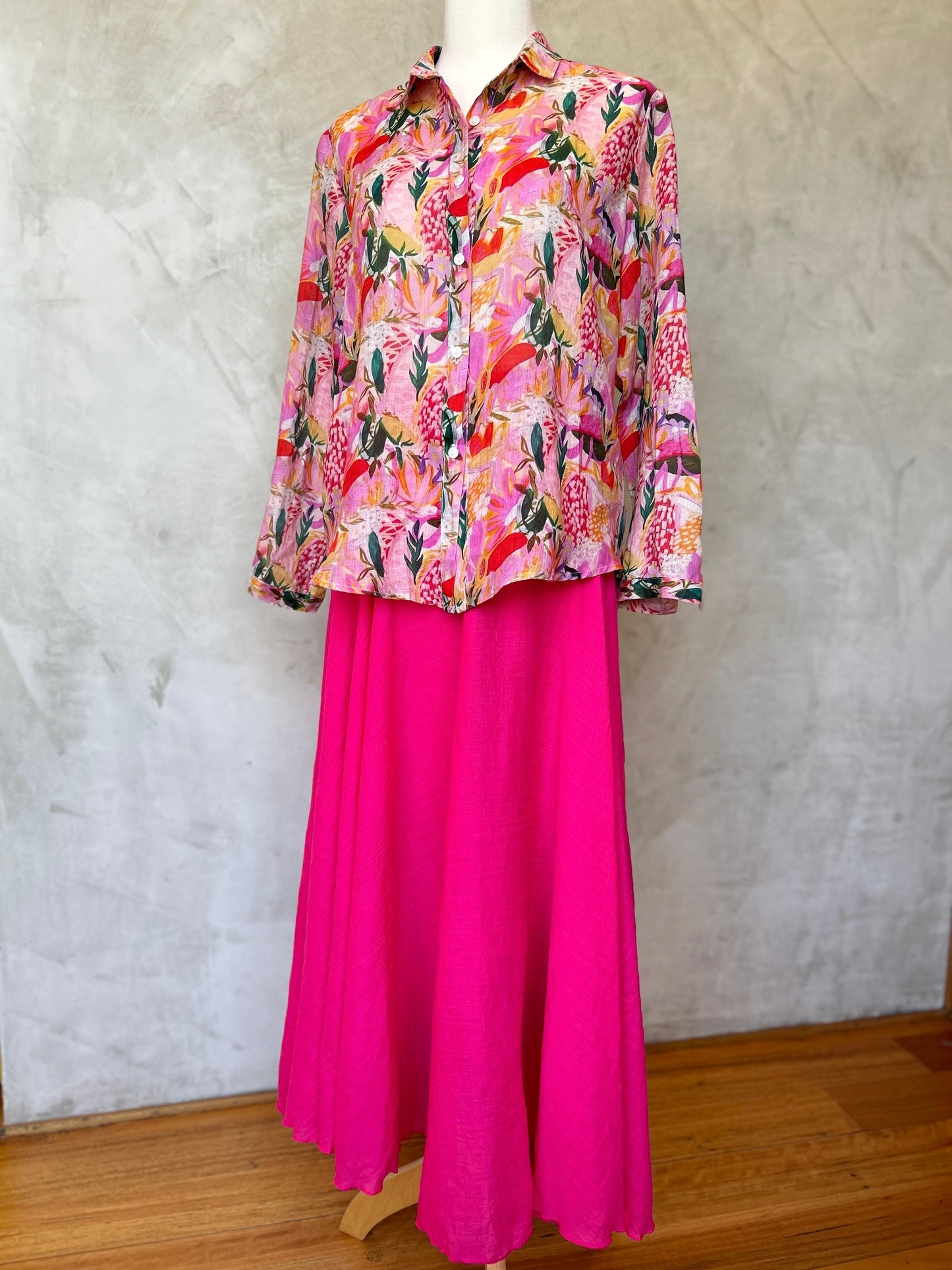 Floral Shirt - Golden Bloom