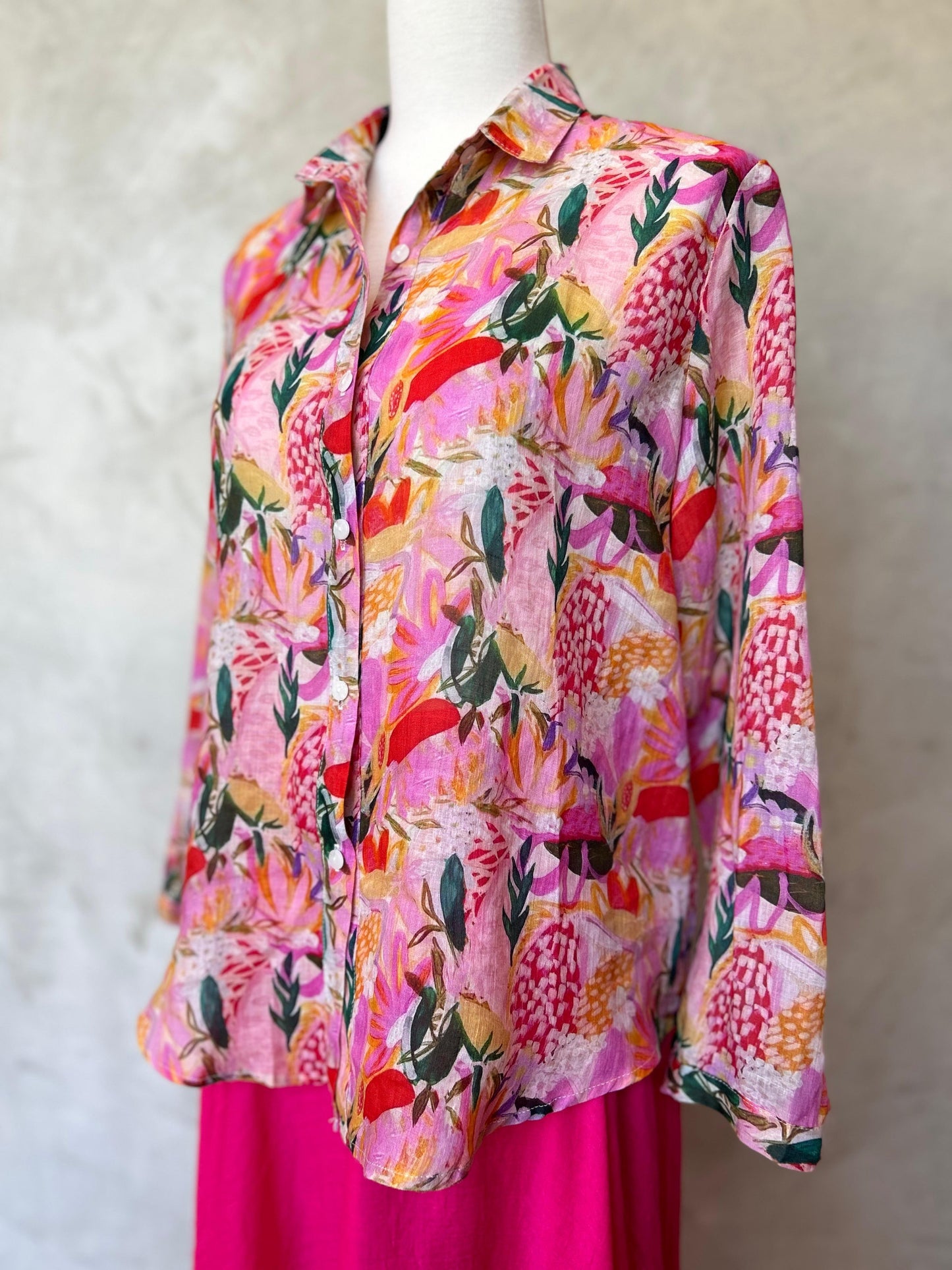 Floral Shirt - Golden Bloom