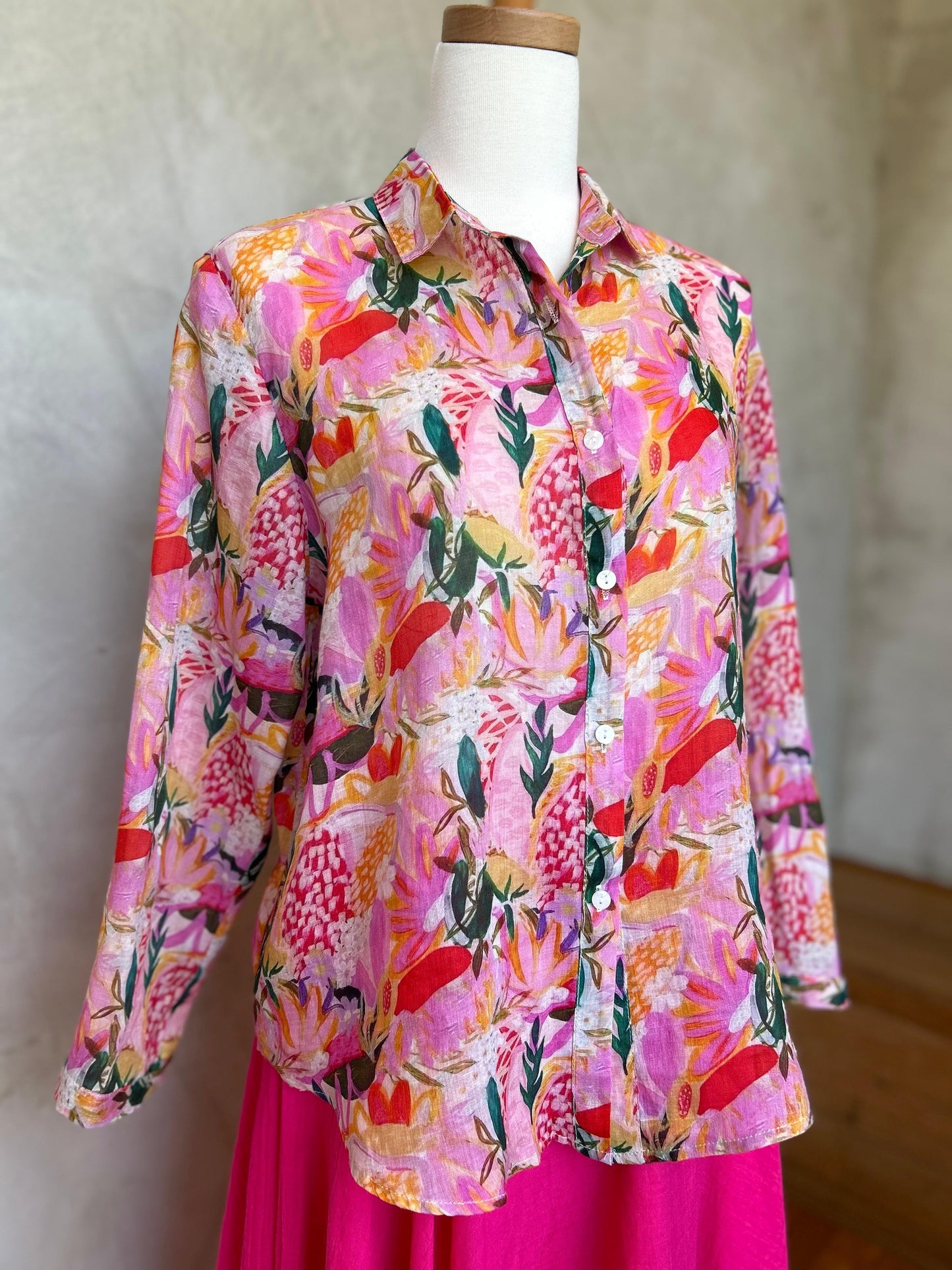 Floral Shirt - Golden Bloom