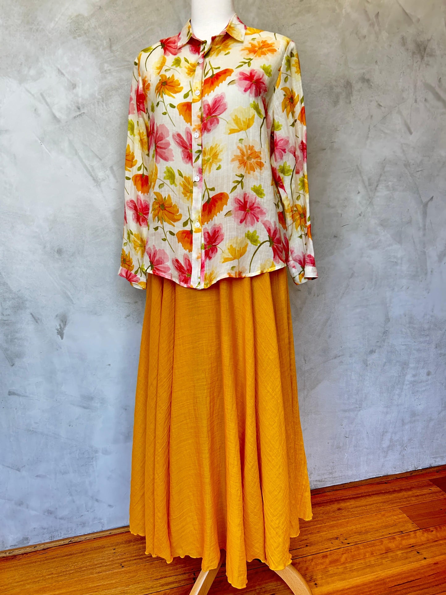 Floral Shirt - Rosewood Bloom