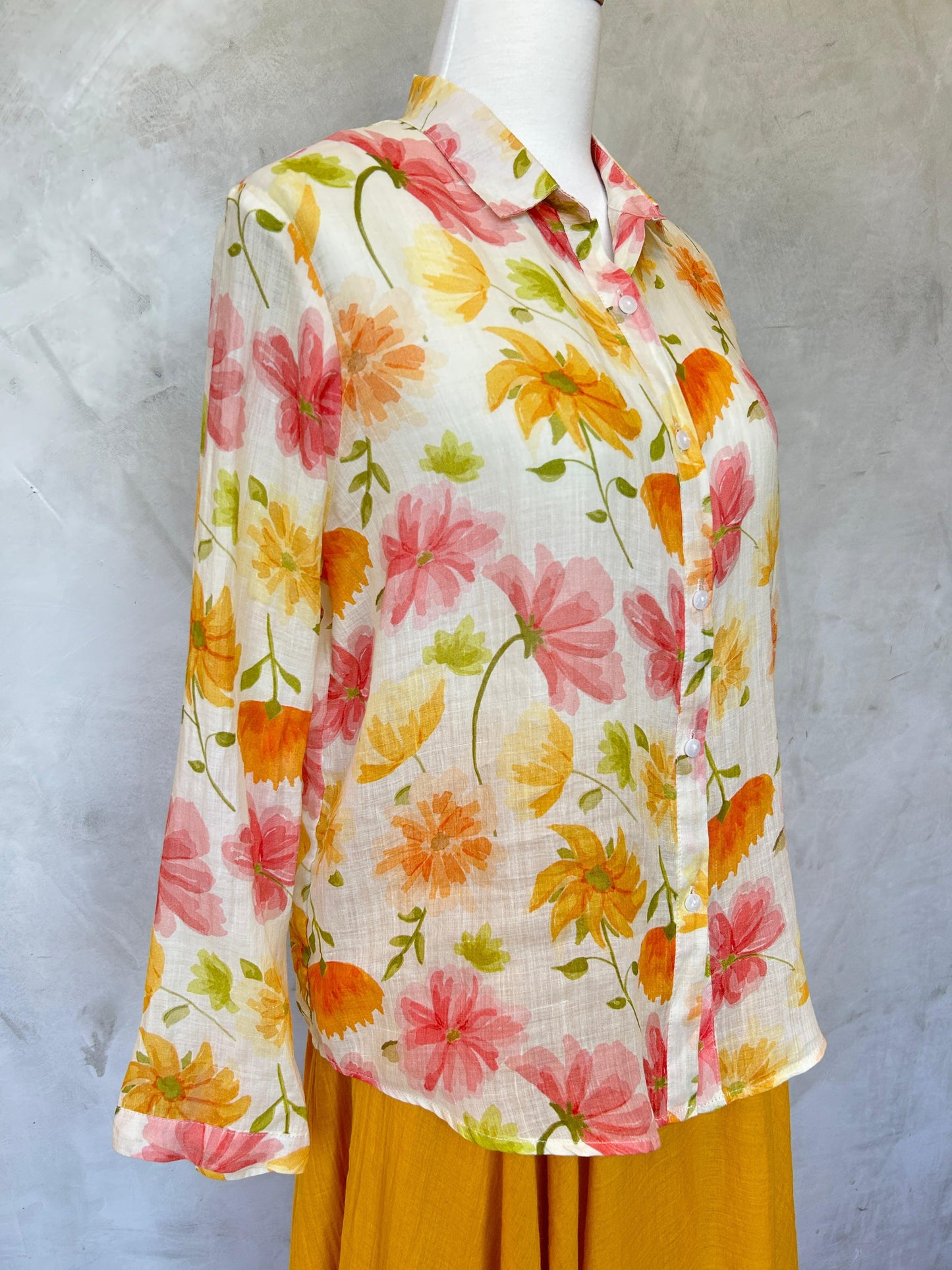 Floral Shirt - Rosewood Bloom