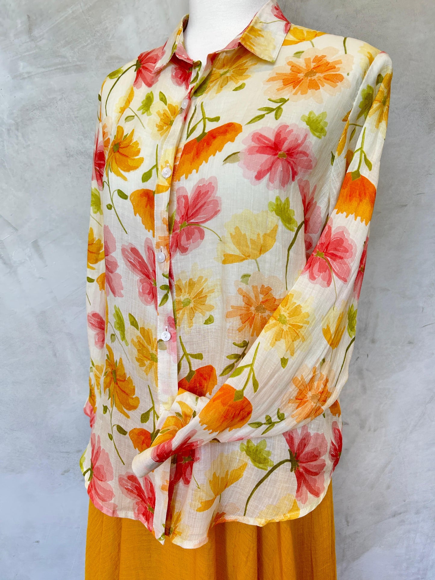 Floral Shirt - Rosewood Bloom