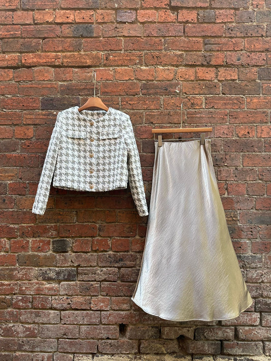 Houndstooth Tweed Jacket