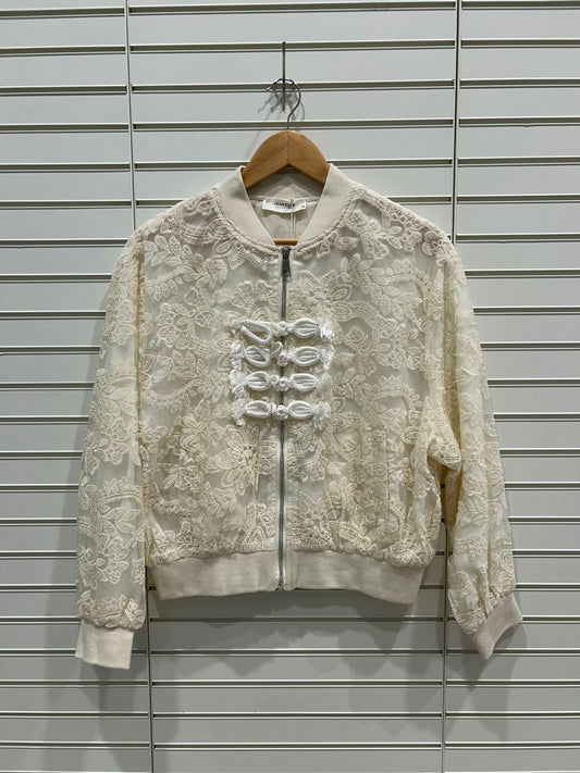 Lace Varsity Jacket