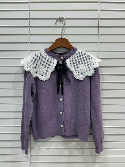 Elizabeth Lace Collar Cardigan