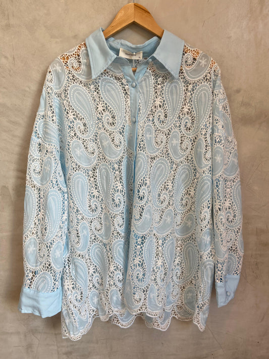 Light Blue Premium Embroidered Shirt