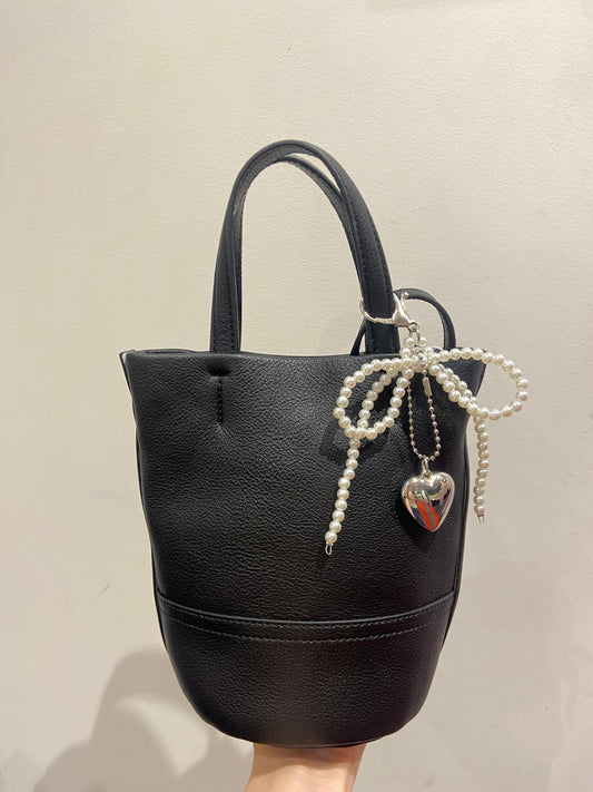 Pearl Heart Bow Bag